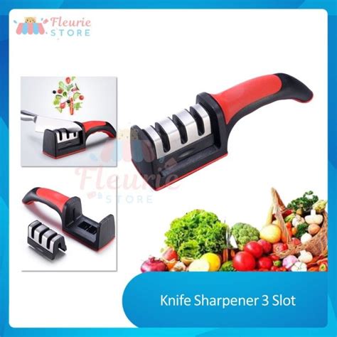 Knife Sharpener 3 Slot Pengasah Pisau Model Stik Lazada Indonesia