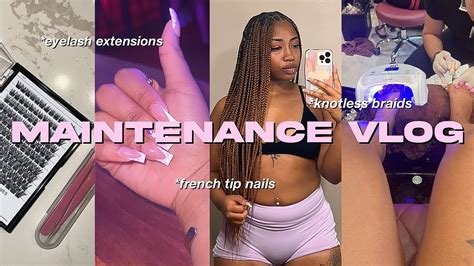 Vlog Maintenance Knotless Braids Nail Appointment Wax More