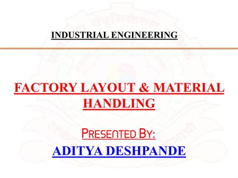 Factory Layout Material Handling PPT