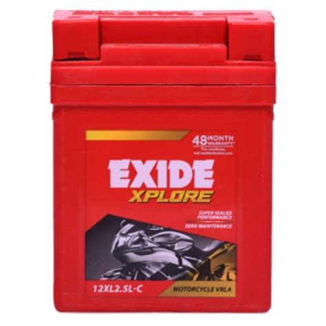 Exide Two Wheeler Battery 2 5 Ah Exide Motorcycle Battery Latest