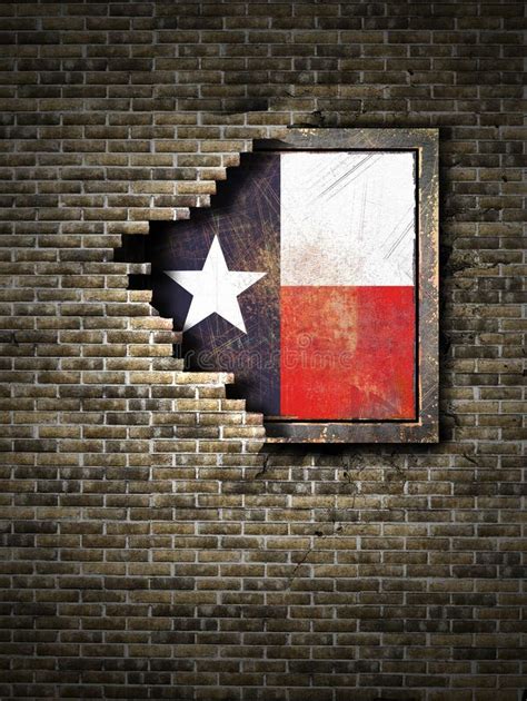 Old Texas Flag in Brick Wall Stock Illustration - Illustration of rough ...