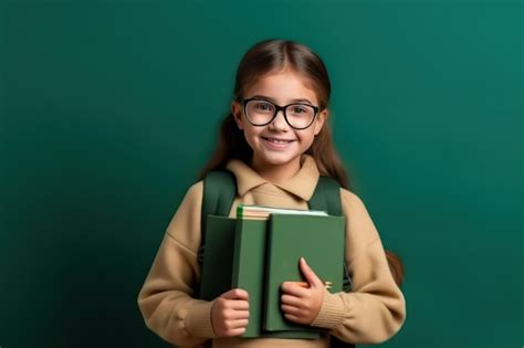 Linda Jovem Professora Segurando Livros Cabelo Curto Fotografia De