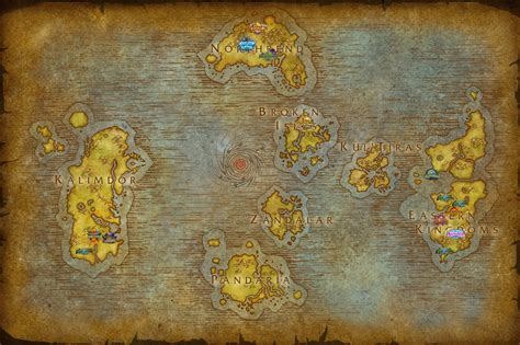 Map Of All Hearthstone Expansionadventure Locations In Azeroth