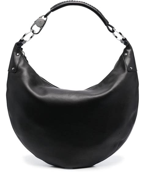 Pre Owned Gucci S Half Moon Hobo Shoulder Bag In Black Modesens