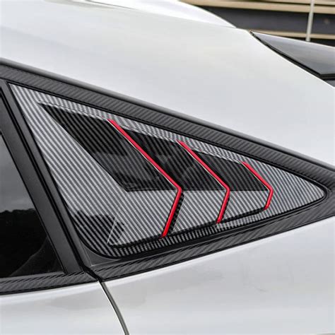 Abs Side Rear Vent Window Louvers Car Rear Quarter Spoiler Panel