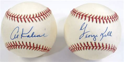 Lot Detail Lot Of 2 Signed Balls Al Kaline George Kell