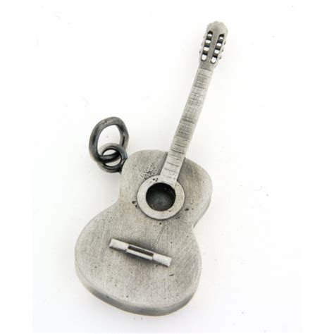 Pendentif En Argent Guitare