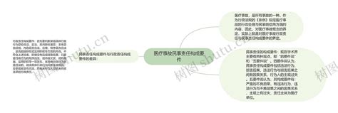 医疗事故民事责任构成要件思维导图编号p7070519 Treemind树图