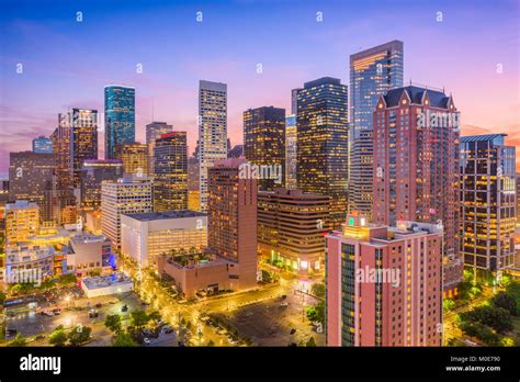 Houston Texas Usa Downtown City Skyline Stock Photo Alamy