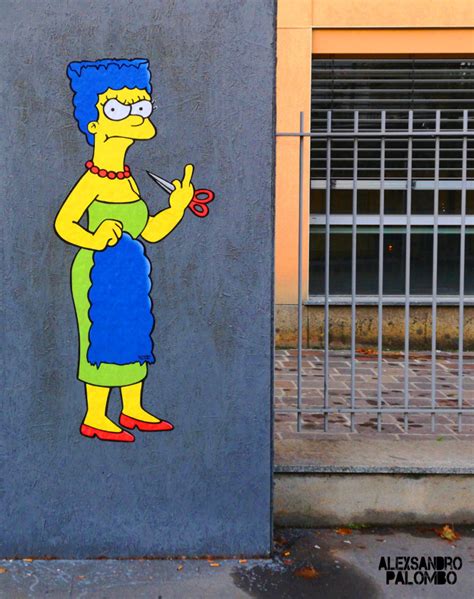 A Milano Riappare Murale Marge Simpson A Sostegno Delle Donne Iraniane