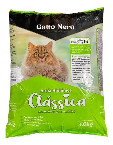 Areia Higi Nica Para Gatos Cl Ssica Gatto Nero Kg Mercadolivre