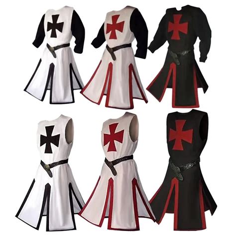 Mens Medieval Crusader Knights Templar Tunic Costumes Renaissance