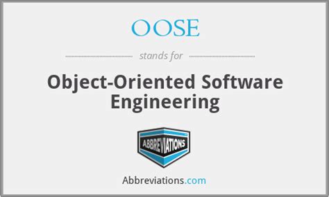 Oose Object Oriented Software Engineering