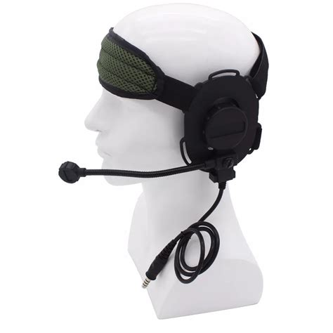 Black Z Tactical Hd03 Headset Used With Peltor Ptt Silynx Ptt Waterproof Ptt U94 Ptt For