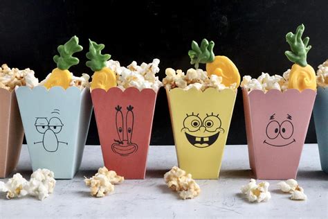 Spongebob Squarepants Popcorn Bar With Salty And Sweet Options