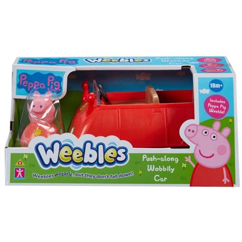 Peppa Pig Weebles Push Along Wobbly Car Smyths Toys Uk