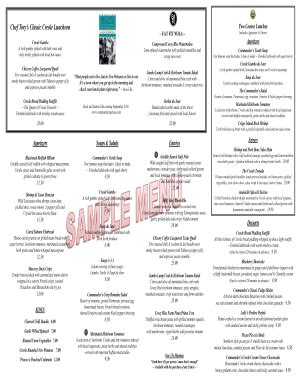 Fillable Online Two Course Lunches Fax Email Print PdfFiller