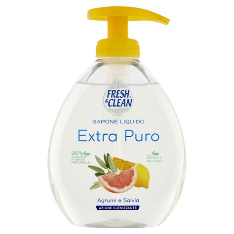 Fresh Clean Sapone Liquido Extra Puro Agrumi E Salvia Ml