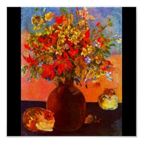 Poster Classic Vintage Paul Gauguin Poster Zazzle Flower