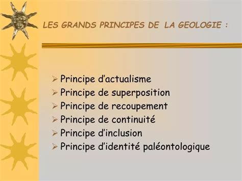 Ppt Les Grands Principes De La Geologie Powerpoint Presentation