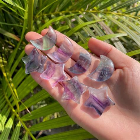 Craft Supplies Tools Jewelry Beauty Cm Rainbow Fluorite Carved