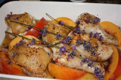 Roast Chicken With Peaches Honey And Lavender Cheapcooking Recipe Chicken Chicken Recipes