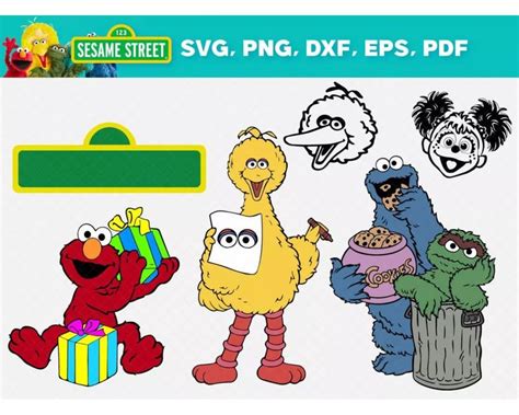 Sesame Street Svg Sesame Street Characters Layered Svg Sesame Street