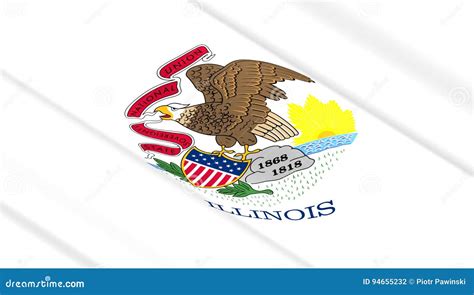 Flag Of Illinois State Stock Illustration Illustration Of Federal