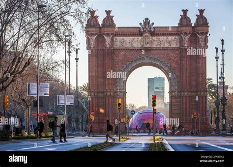 Arc De Triomf Triumphal Arch In Passeig Lluis Companys Barcelona