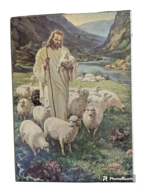 Warner Sallman Jesus The Good Shepherd 5x7 Wall Etsy