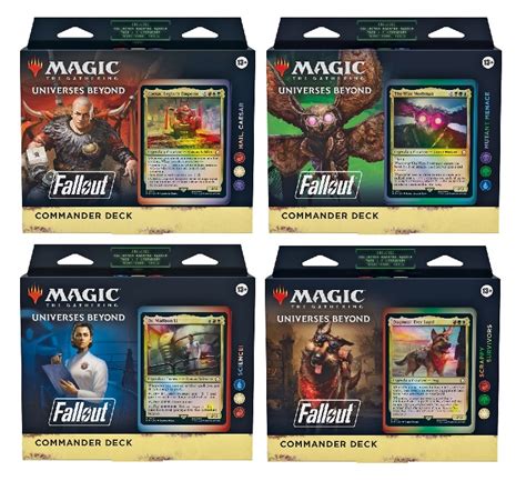 Universes Beyond Fallout Commander Deck Display Set Of 4 Magic