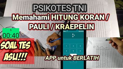 CARA MUDAH MENGERJAKAN HITUNG KORAN PAULI KRAEPELIN PSIKOTES TNI AL