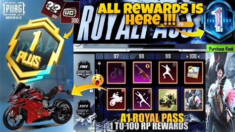 Pubg A1 Royal Pass 1 To 100 RP All Rewards Is Here YouTube