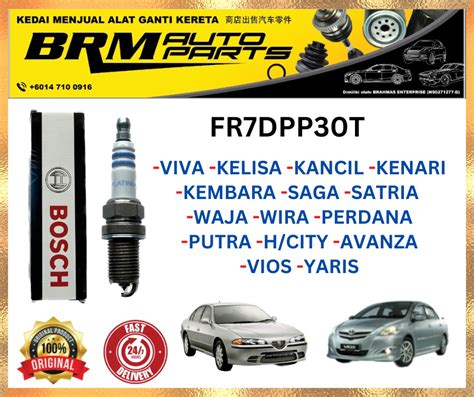 Bosch Platinum Spark Plug FR7DPP30T Proton Perodua Toyota Honda Hyundai