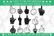 Middle Finger Svg, Middle,Finger Svg | Graphic Objects ~ Creative Market