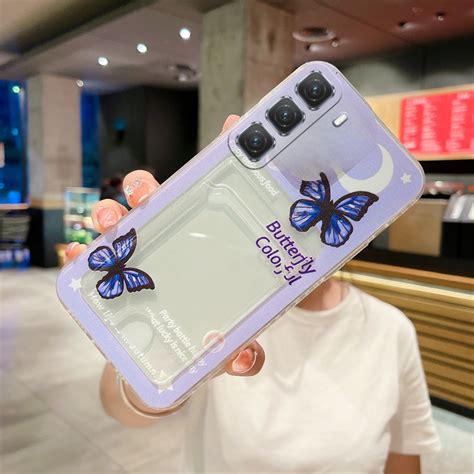 For Infinix Hot Pro Case Card Holder Wallet Butterfly Tulip