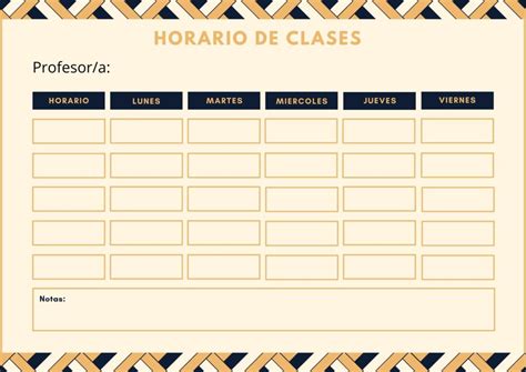 📚horarios De Clase Para Imprimir Técnicas Para Docentes