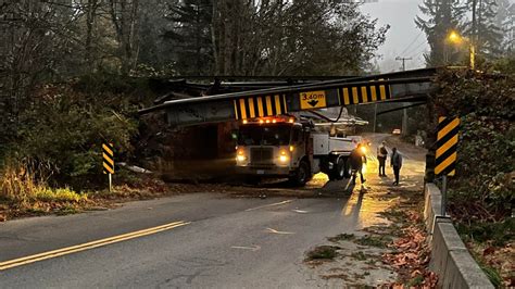 Shawnigan Lake Traffic Railway Bridge Damaged In Crash CTV News