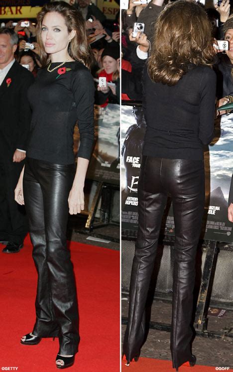 Angelina Jolie Leather Pants