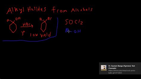 Synthesizing Alkyl Halides From Alcohols Youtube