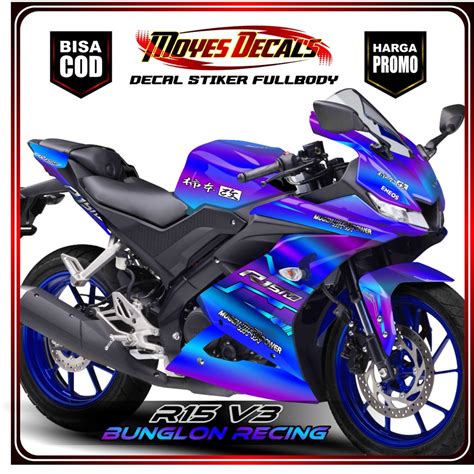 Jual Sticker Decal R15 V3 Full Body Decal Sticker Yamaha R15 V3