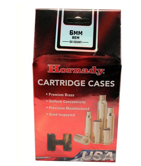 Hornady Unprimed Brass 6mm Remington 50 Bx 8622 Reloading Brass At 1063625289