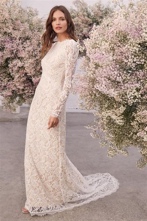 All I Know White Lace Long Sleeve Maxi Dress Long Sleeve Lace Lulus