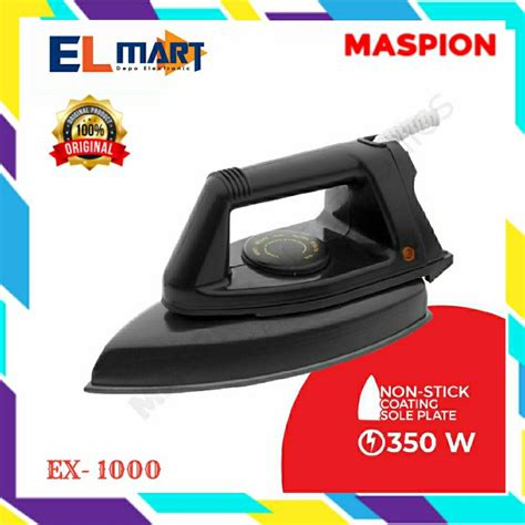 Jual Maspion Setrika Listrik Ex Dry Iron Ex Anti Lengket