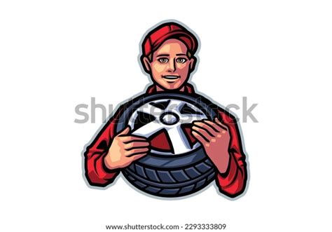 Mechanic Mascot Logo Cartoon Illustration Vector Stock Vector (Royalty ...