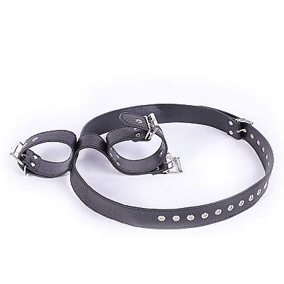 Fetich Bondage Coleira Algema De Couro PU SI Sexy Import Importadora De Sex Shop E