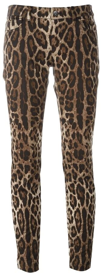 Dolce And Gabbana Leopard Print Trousers Shopstyle Pants