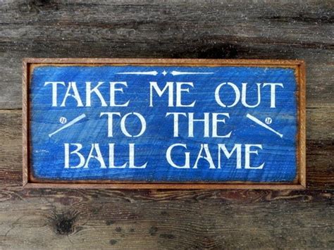 Items Similar To Take Me Out To The Ball Game Sign Rustic Wood Signs