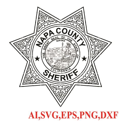 Napa County Sheriff Badge Seal Logo Ai Vector SVG DXF Inspire