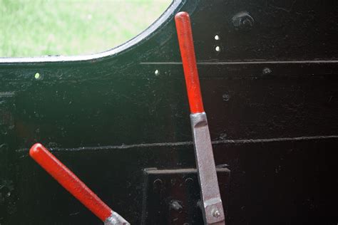 Red Painted Levers In Train Cab Free Stock Photo Public Domain Pictures